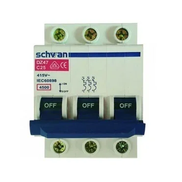 فیوز مینیاتوری سه فاز 25 آمپر پارس شوان کد C25