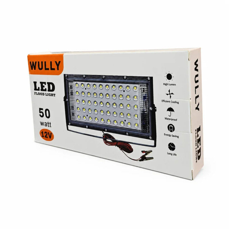 پرژکتور 12ولت 50وات سیار خودرو WULLY سیم دار